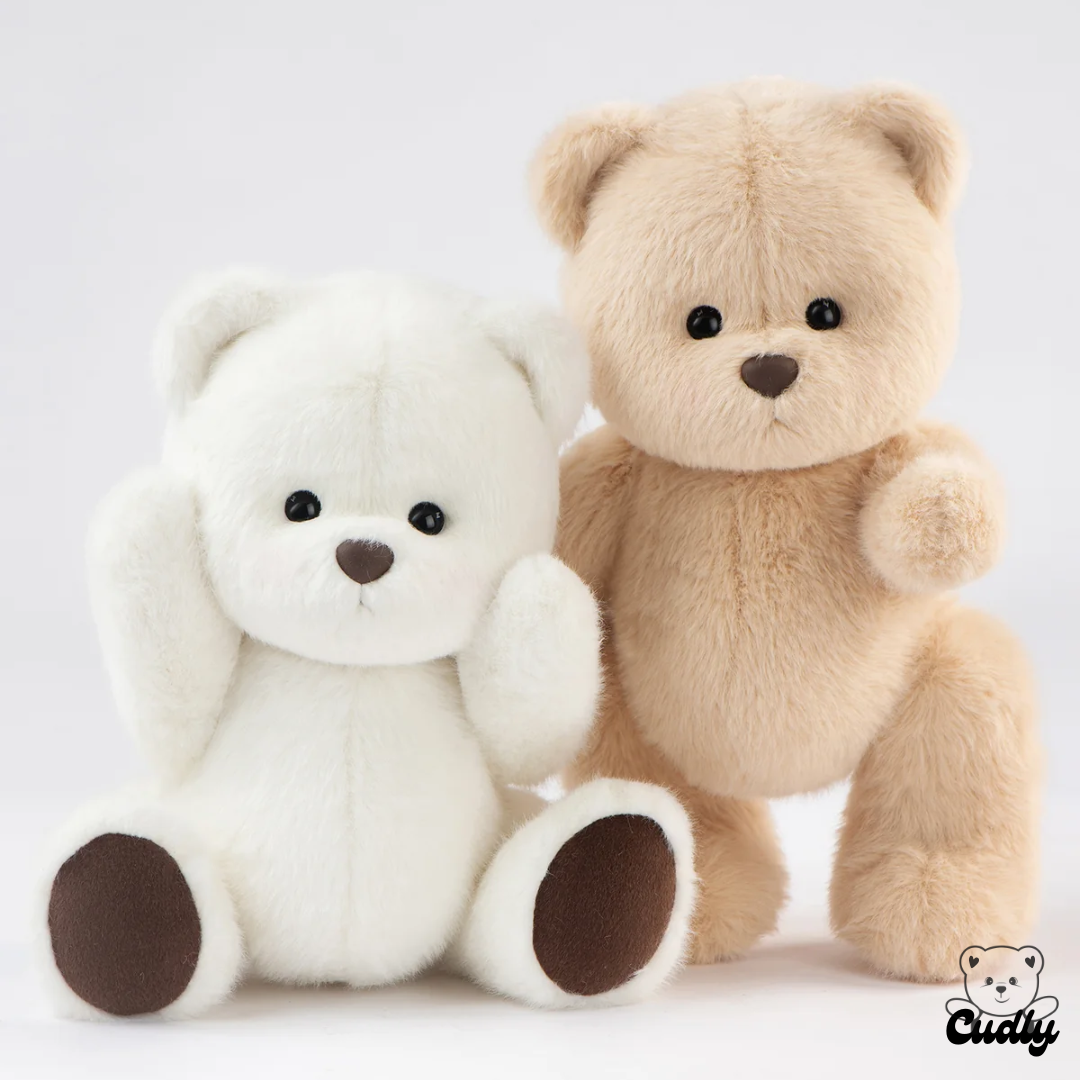 Cudly Bou Weißer gelenkiger Bär Handgemacht