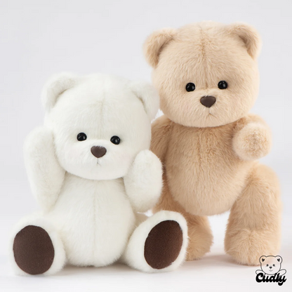 Cudly Bou Weißer gelenkiger Bär Handgemacht